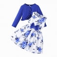 thumbnail image 5 of mgoYE Toddler Girl Clothes 2T 2PCS Little Toddler Girls Dress with Cardigan Floral Dresses Ruffle Shrug Sweaters Spring Full Clothes for 2-8T(Blue,2-3 Years), 5 of 9