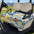 thumbnail image 2 of Xoenoiee Palm Tree House Boat Print Golf Cart Seat Covers, Foldable Golf Cart Seat Towel Blanket for Yamaha, EZGO, Club Car and More 2-Seat Golf Carts, Keeps Seat Comfortable and Clean, 2 of 6