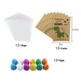 thumbnail image 3 of Zmeidao Dinosaur Egg Hatching Card, Mini Dinosaur Toys 12 Pack Dino Eggs and 12 Hatching Card Bulk Gifts Novelty Birthday Party Decorations for Kids Boys Girls, Easter Party Favor, 3 of 9