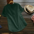 thumbnail image 3 of Blouses Button-Down Shirts for Women Summer Short Sleeve Cotton linen Casual Shirt Blouse Tops, 3 of 4