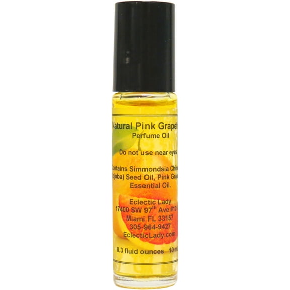 All Natural Pink Grapefruit Perfume Oil, 1.0 Oz Portable Roll-On Fragrance