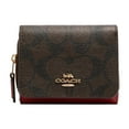 thumbnail image 2 of COACH Small Trifold Wallet in Signature Canvas, IM/Brown 1941 Red, 2 of 6