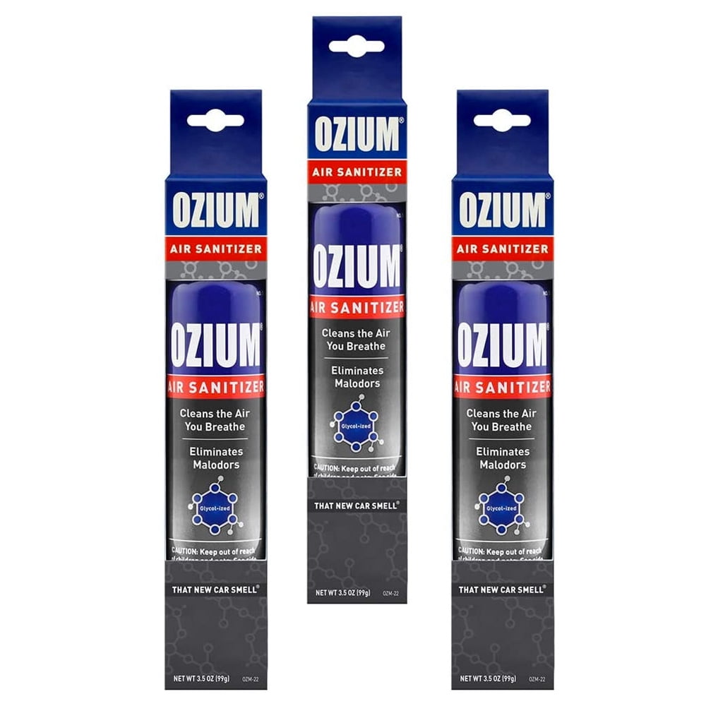 Ozium Air Sanitizer 3.5 oz Spray, That New Car Smell (3PACK)