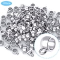 thumbnail image 3 of Joez Wonderful - 100 abalorio de eslabones de fianza, abalorio espaciras de columna de aleación hipoalergénicas, abalorio de tubo conector de plata para hacer joyas, pulseras, collares, accesorios, 3 of 3