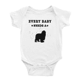 thumbnail image 1 of Every Baby Needs A Bearded Collie Dog Funny Baby Bodysuit, 1 of 5