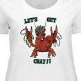 thumbnail image 4 of Inktastic Mardi Gras Let's Get Cray Crayfish with Beads Women's Plus Size T-Shirt, 4 of 5