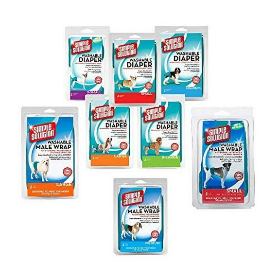 Dog Washable Diaper Absorbent Core Comfortable Male Female Pick Size (Male - Small)