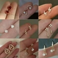 thumbnail image 5 of GAVONO Fashion Hoop Earrings Yellow Gold Plated Pearl Wedding Party Women Jewelry-68-Pineapple, 5 of 7