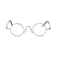 thumbnail image 4 of 3 Pairs of 40mm Creative Small Round Silver Reading Glasses Presbyopic Glasses Steampunk Fashion Retro Metal Readers +3.00, 4 of 6