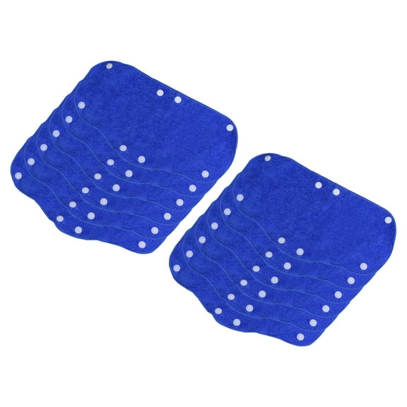 Uxcell Hard Hat Sweatband Cotton Hard Hat Liner Snap Button Helmet Forehead Sweating Pads Blue 12 Pack