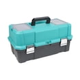 thumbnail image 2 of Caja de Herramientas portátil, organizador de herramientas, práctico Estuche de transporte de dos capas con asa para el hogar, coche, almacén, garaje Verde, 2 of 8