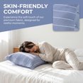 thumbnail image 3 of Unique Bargains 2 Pack Cotton Pillowcase Cooling Envelope Closure Wrinkle Resistant Blue, 3 of 5