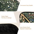 thumbnail image 5 of FORMRS Makeup Bag Travel Cosmetic Organizer for Women Fold Flat Zipper Pouch with Handle, Green Flowers Pattern, 5 of 8