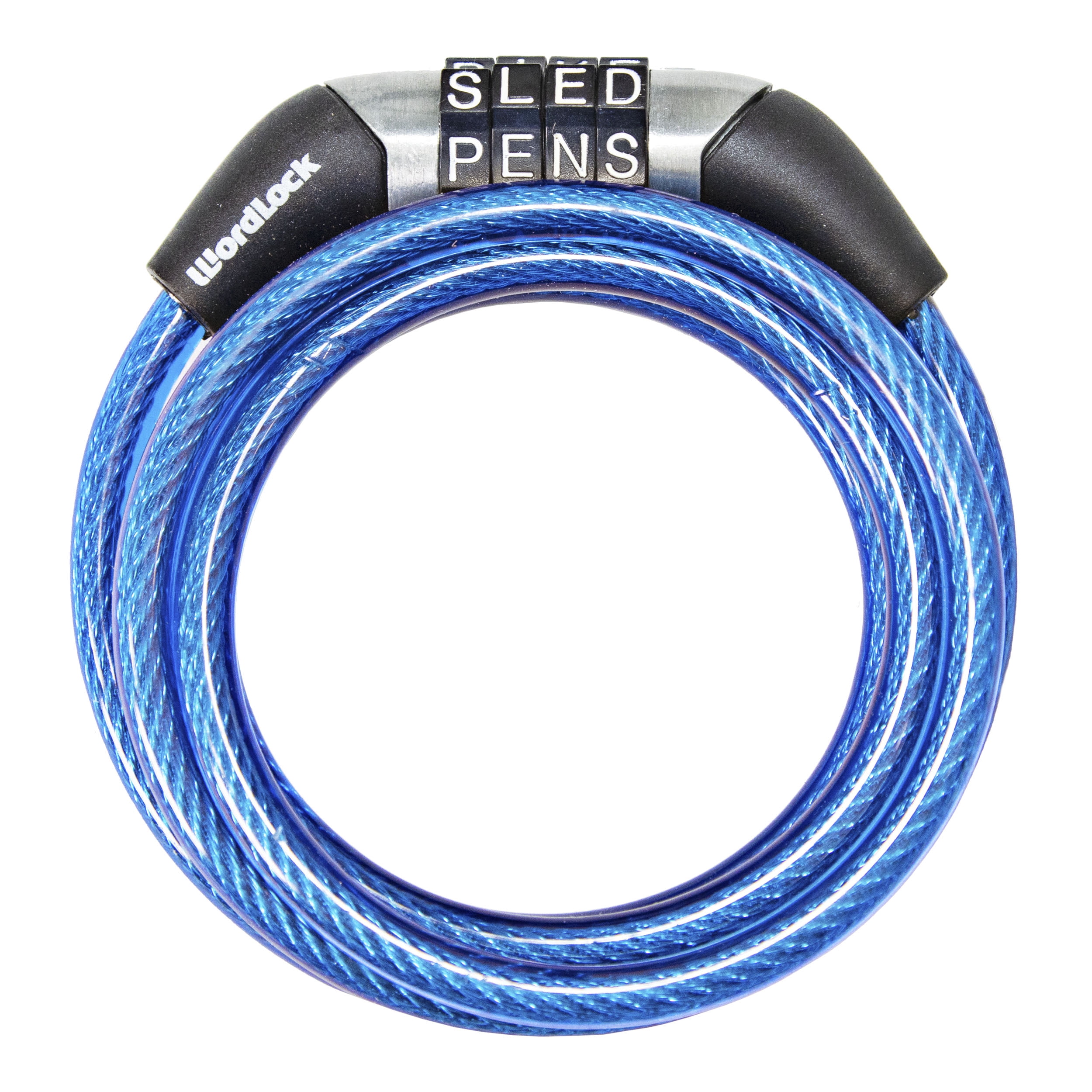 Wordlock CL454BL Wordlock Combination NonResettable Cable Lock (Blue