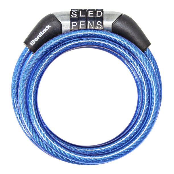 Wordlock CL454BL Wordlock Combination NonResettable Cable Lock (Blue