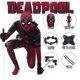 thumbnail image 2 of Disfraz de Deadpool para niños y adultos, traje de superhéroe de Anime para Halloween, camarero de la muerte, leotardo de licra, accesorios para adultos, cinturón, 2 of 5