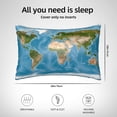 thumbnail image 6 of Disketp Earth View World Map Satin Pillowcase For Hair And Skin - Satin Pillow Cases Standard Size 20x30 Inches With Zipper,Gifts For Women Men, 6 of 8