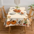 thumbnail image 2 of Fall Tablecloth 60x84 Inch Rectangular,Autumn Tablecloth with Pumpkin Squirrel Table Cloth Thanksgiving Table Cover for Party Dining Picnic Table Decorations, 2 of 6