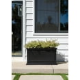 thumbnail image 6 of Veradek Brixton Long Planter Box 33" Plastic Planter - Black, 6 of 12