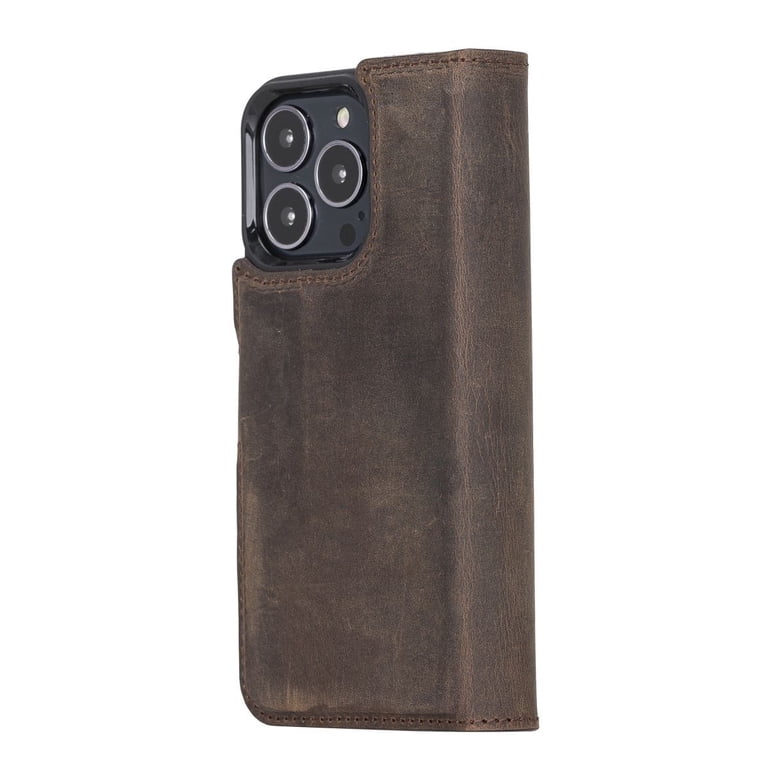 Personalized iPhone 13 Pro Compatible Detachable Full Grain Leather Wallet Case with Kickstand Feature - Walmart.com Personalized iPhone 13 Pro Compatible Detachable Full Grain Leather Wallet Case with Kickstand Feature - Walmart.com