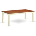 thumbnail image 4 of East West Furniture QUIN5-WHI-W 5PC Quincy Rectangular Dining Set -Table 40 in. x78 in. in Buttermilk & Cherry Finish, 4 of 10