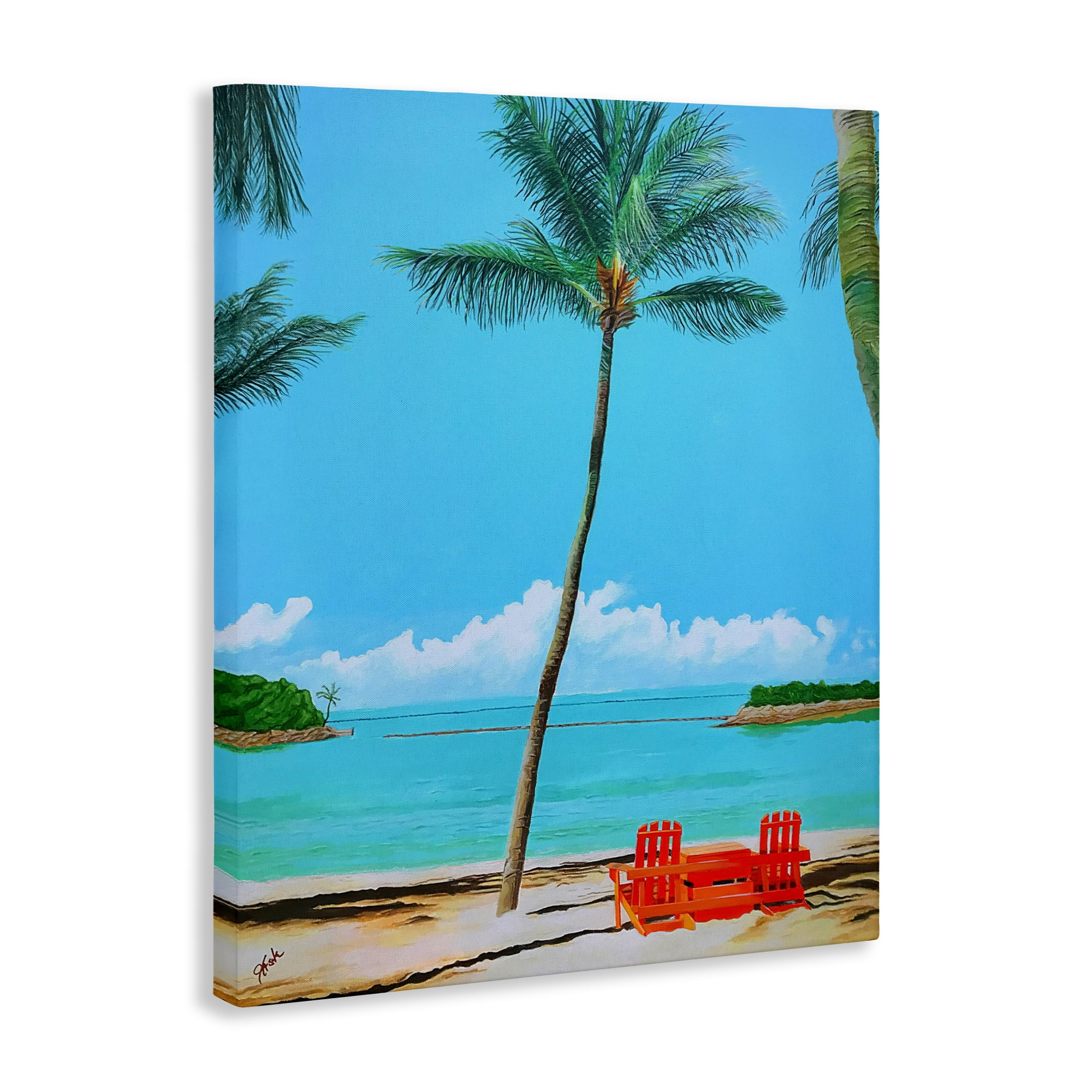 Stupell Industries Dreaming Of Palm Trees Canvas Wall Art, design by John Jaster