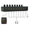 thumbnail image 4 of Yeacher HA800 Headphone Amplifier Audio Amp. Ultra-compact 8 Channels Mini Audio Stereo Microphone AMP. with Power Adapter, 4 of 8