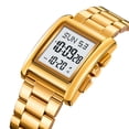 thumbnail image 4 of SKMEI 2228 30M Waterproof Digital Watch with Dual Time Display, Alarm, Countdown Timer, Stopwatch & Luminous EL Light - Stainless Steel/Leather Band Options (Rose Gold, Gold, Silver Black, etc.) for, 4 of 6