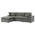 thumbnail image 6 of Modular Lounge Sectional Deep Sofa Set, Charcoal Grey Gray, Fabric, Modern Contemporary, Outdoor Patio Balcony Cafe Bistro Garden Furniture Hotel Hospitality, 6 of 10