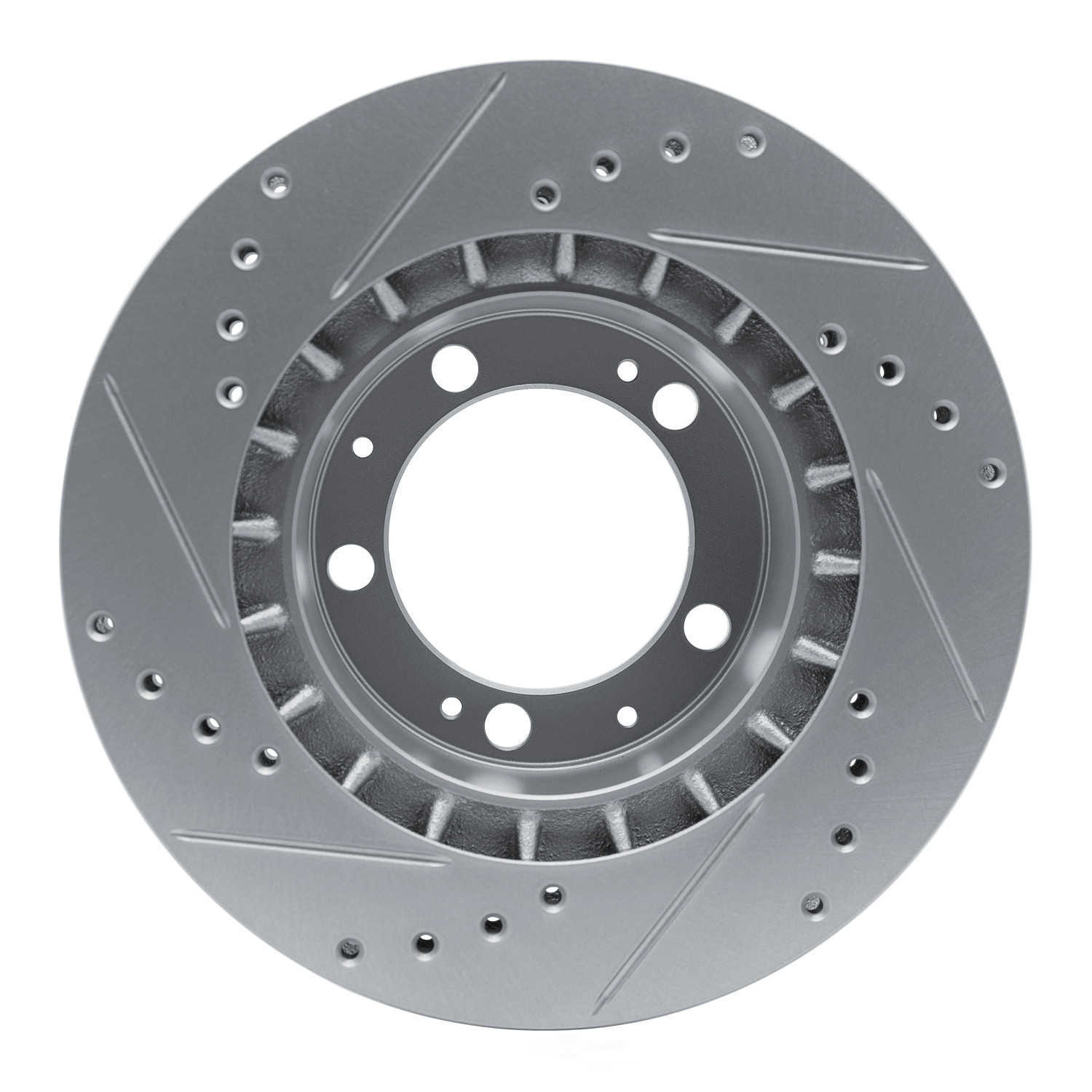 Dynamic Friction Company 631-02019R DFC Brake Rotor - Drilled And Slotted - Silver
