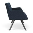 thumbnail image 2 of Willow Lounge Reception Waiting Loveseat / Charcoal Steel / Blue / Dark Blue, 2 of 5