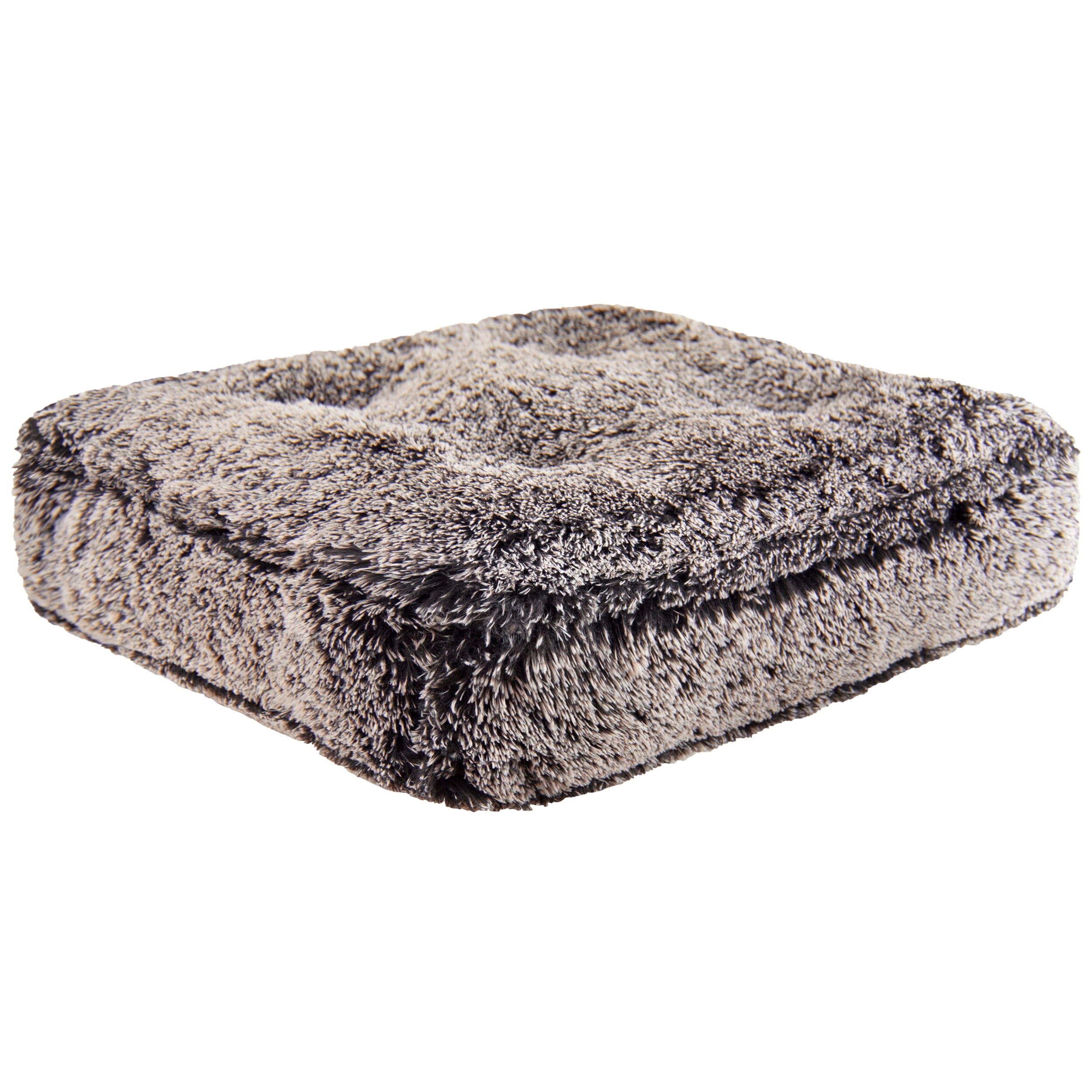 Bessie and Barnie Snow White Luxury Shag Extra Plush Faux Fur Rectangle Pet/Dog Bed
