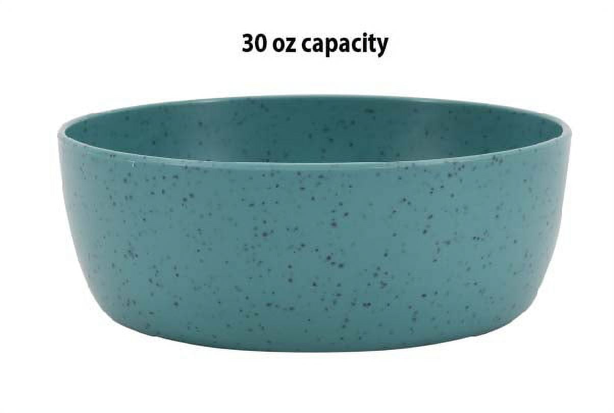 (2 pack) Mainstays Aqua Slate 38-Ounce Eco-Friendly Recycled Plastic Round Dinner Bowl