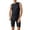 Black, variant on Men's Exotic Apparel Glossy Suit with Transparent Pants and Vest for Bodybuilding Showcases Blue L