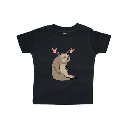 

Inktastic Easter Sloth with Pink Bunny Ears Gift Baby Boy or Baby Girl T-Shirt