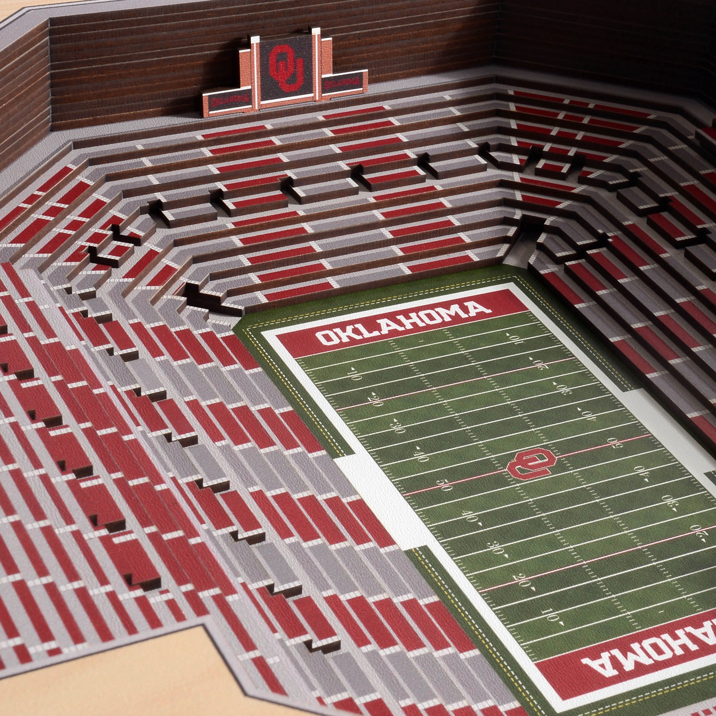 YouTheFan NCAA Oklahoma Sooners FB 25-Layer Stadiumview Wall Art
