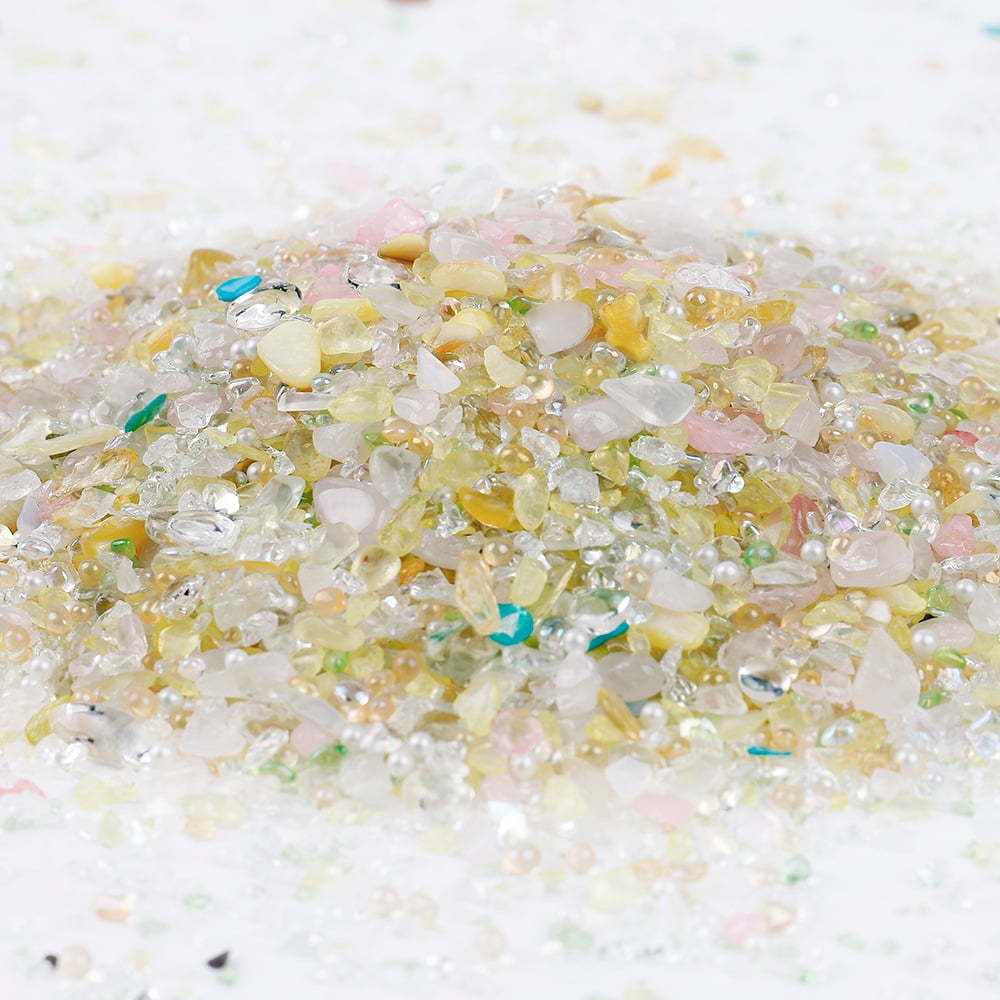 Namzi 20g Crushed Glass Chips Multi-Color Glitter Stones for Nail Art, Vase Filler, Craft Projects Decor,D05