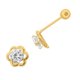 thumbnail image 3 of Broqueles Flor Circonia Oro De 14 K Joyería M De León Broqueles Flor, 3 of 3