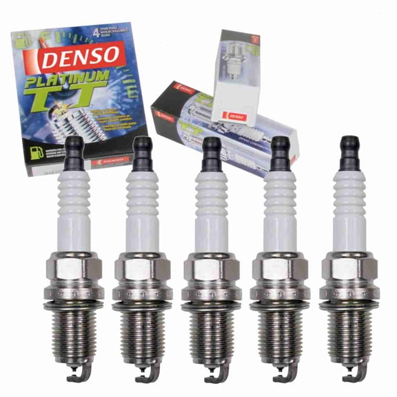5 pc DENSO Platinum TT Spark Plugs compatible with Volvo 850 2.3L 2.4L L5 1993-1997