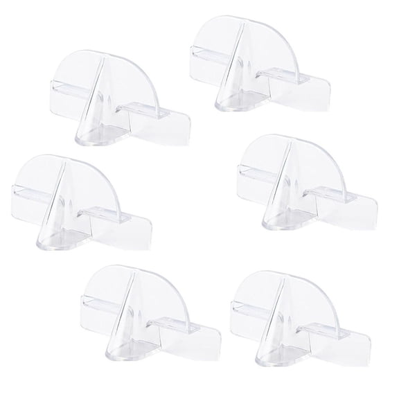 6pcs Glasses Holder Wall Mount Clear Adhesive Storage Solution For Home Office And Vehicle Interiors