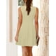 thumbnail image 4 of Vestido OWIN con cuello de barco, sin mangas, bodycon, fiesta, color caqui S, mujer, 4 of 5