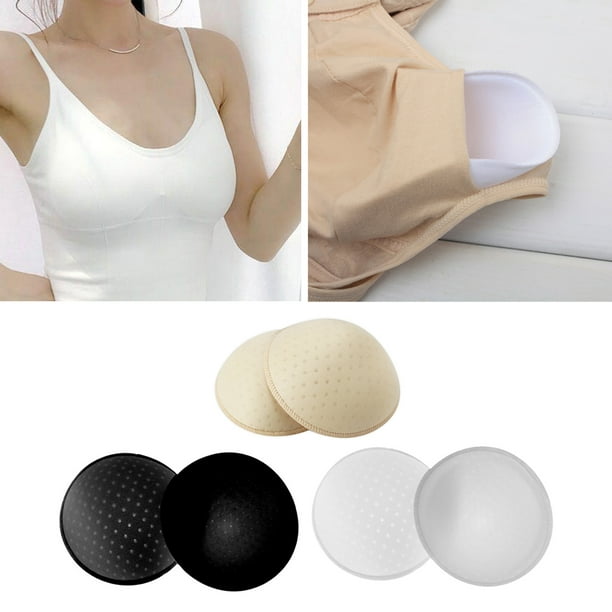 Round Bra Inserts Pads Removable Bra Cups Inserts Sponge Pad for 