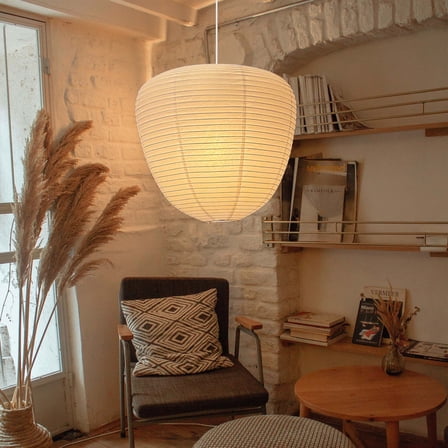 17.5" Paper Lamp Shades Pendant Light Covers Bohemian Mid Century Lantern for Living Room Bedroom Kitchen Island