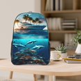 thumbnail image 5 of Sikiie Hawaiian Ship Dolphin Clear Backpack, Transparent Bookbag for School for Women Men, Capacity Clear Bag for College, Travel, 5 of 7