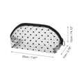 thumbnail image 2 of 1 Pc Mesh Flocking Heart Pattern Makeup Bag for Vacation Business Travel White Mesh Fabric, 2 of 6