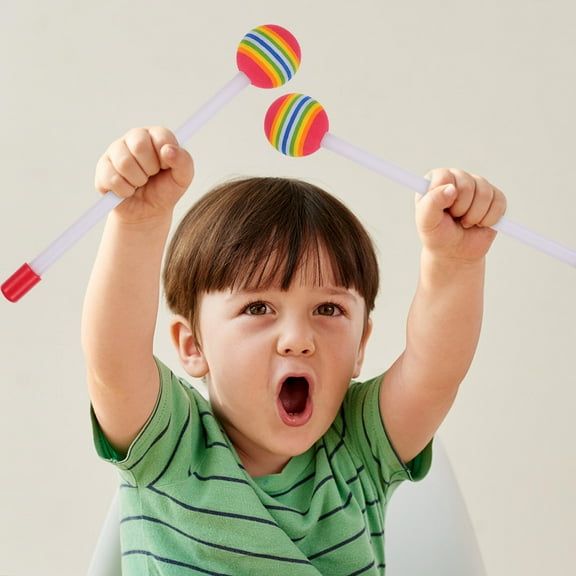 Soimiss 4Pcs Color Drumsticks Plastic Drum Accessories for Music Performance