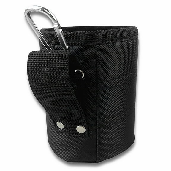 Wear Resistant Black Tool Belt Pouch for Screw and Nail Organization Carpenter Waist Bag for Home Repairs and Travel