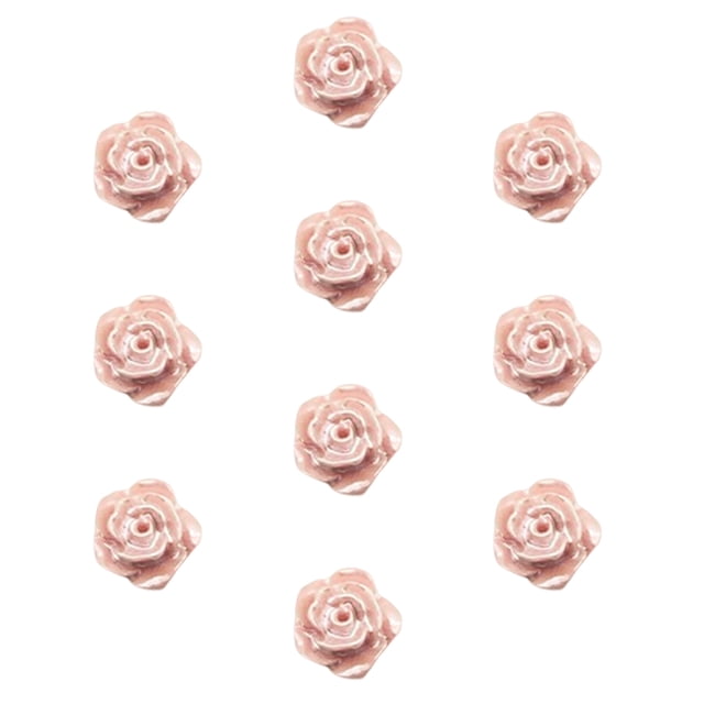 10 piezas de flores artificiales para decoración de uñas, decoración de simulación de manicura, fabricación de tocados, artesanía artesanal Ropa, zapatos y accesorios Miscelánea Perlas de color rosa Jumpingount AP016401-04