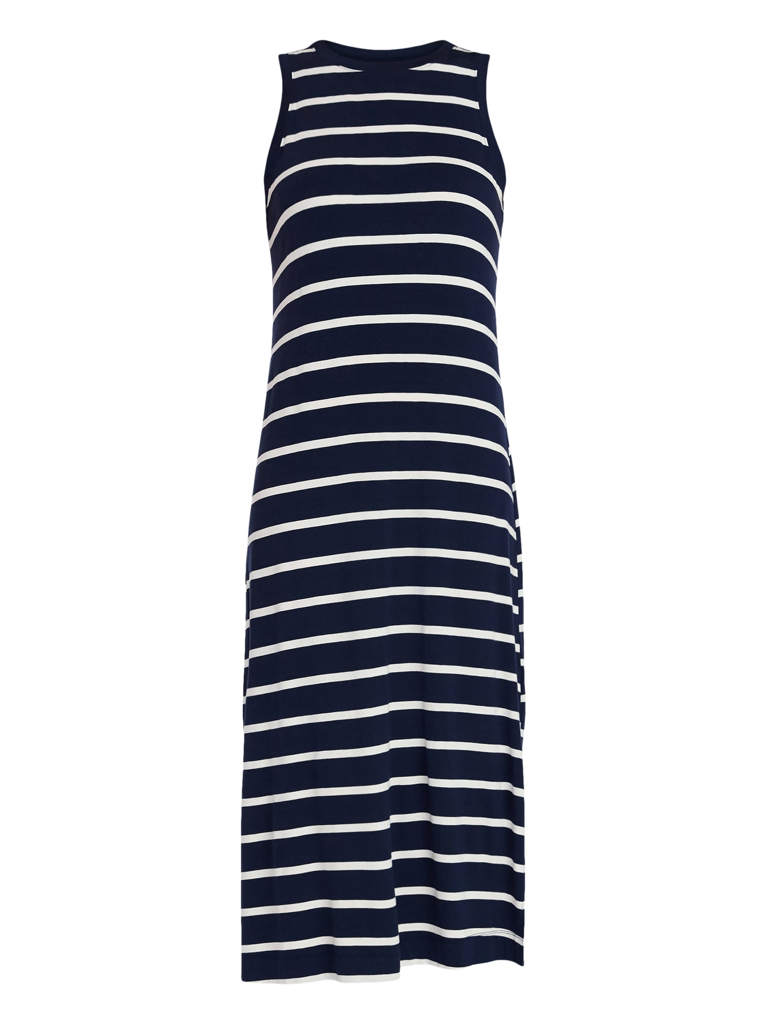 Time and Tru Women's Sleeveless Midi Column Dress, Sizes XS-XXXL