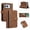 Brown, variant on Mynvo Case for iPhone Duo, with Crossbody Shoulder Strap & Wrist Strap, with Card Slots/ Cash Slot/Zipper Pocket, PU Leather Folio Stand Magnetic Closure Wallet Shockproof Bumper Cover, Purple